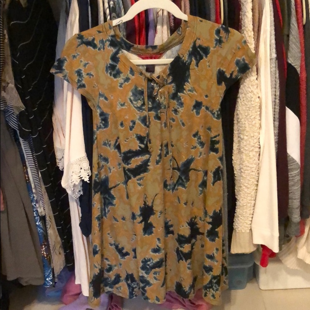 Lace up front dress